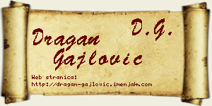 Dragan Gajlović vizit kartica